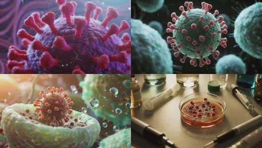 病毒细菌高清在线视频素材下载