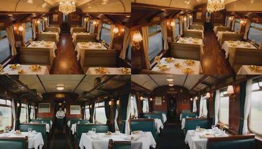 火车车厢内服务员站立场景高清在线视频素材下载