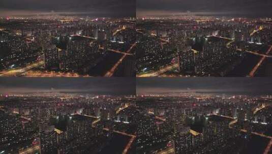 城市夜景高视角俯瞰画面高清在线视频素材下载