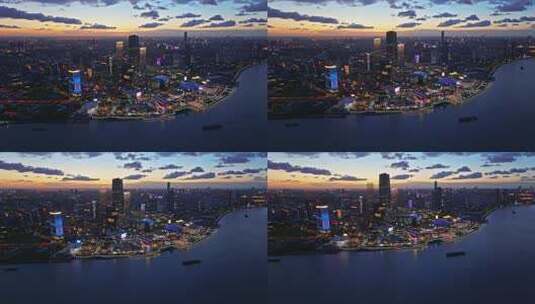 上海徐汇滨江西岸艺术中心CBD航拍高清在线视频素材下载