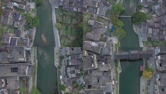 4k景德镇瑶里古镇水乡航拍全景高清在线视频素材下载