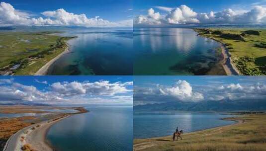 青海湖风光高清在线视频素材下载