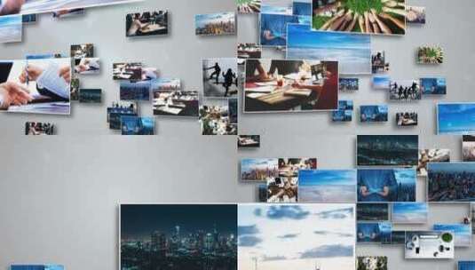 简约科技照片墙AE模板高清AE视频素材下载