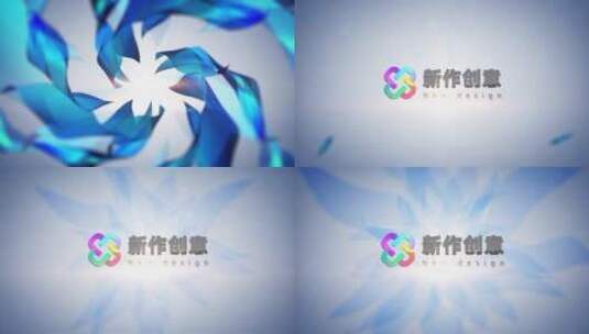 飘带 丝带 花 logo 创意 演绎高清AE视频素材下载