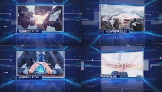 蓝色科技图文展示企业宣传AE模板高清AE视频素材下载