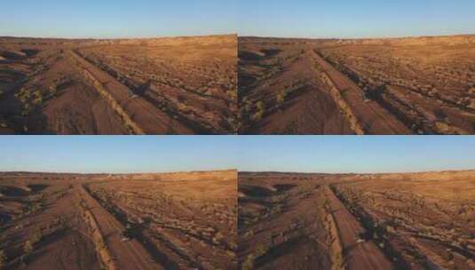 新疆阿勒泰戈壁沙漠汽车越野高清在线视频素材下载