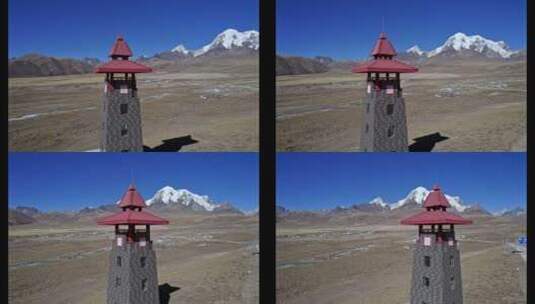 4K航拍高清西藏高原风景雪山高清在线视频素材下载