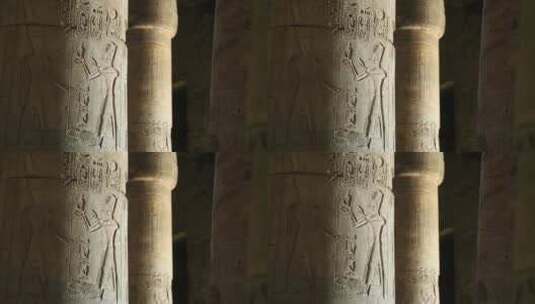 阿拜多斯神庙中的房间高清在线视频素材下载
