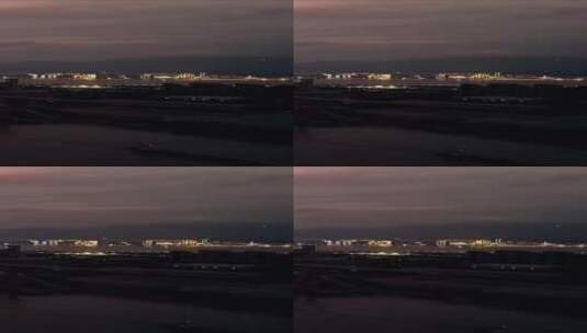江西九江城市夜幕来临玩下夕阳竖屏航拍高清在线视频素材下载