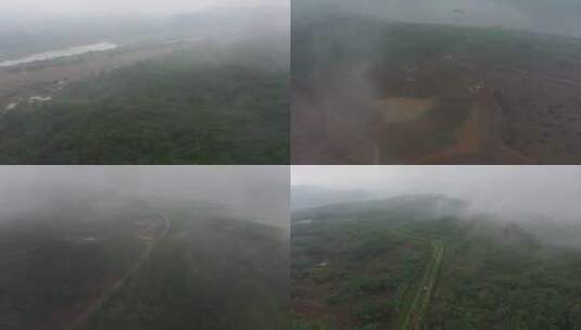 云雾中的山区风景高清在线视频素材下载
