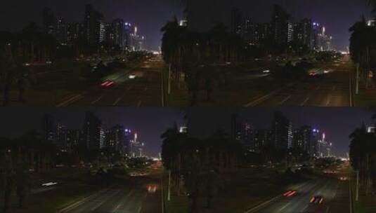 夜晚城市道路交通实拍高清在线视频素材下载