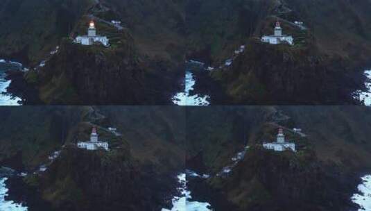 海岛上的灯塔高清在线视频素材下载