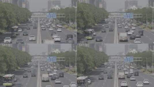 城市车流 北京车流 国贸车流高清在线视频素材下载