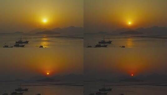 【原创】日落 延时 太阳下山 海平面高清在线视频素材下载