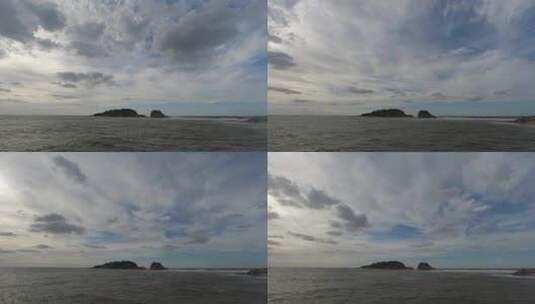 威海高区小石岛蓝天白云延时风光高清在线视频素材下载