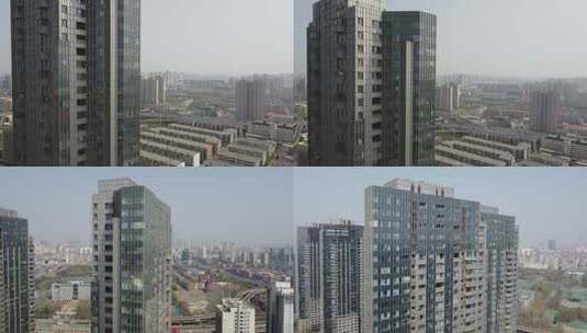 0059高清4k航拍天津地标建筑环绕镜头商务高清在线视频素材下载