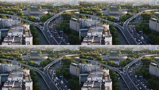 北京德胜门高速摄影高清在线视频素材下载