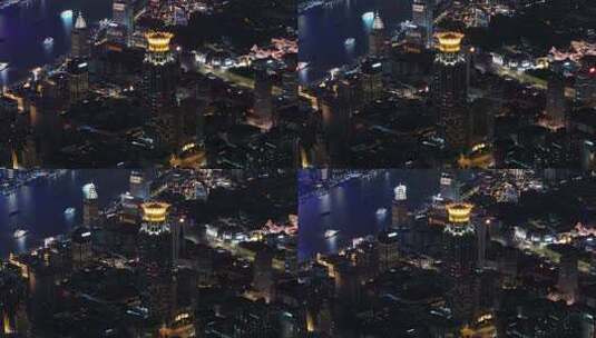 上海夜景航拍-黄浦区高清在线视频素材下载