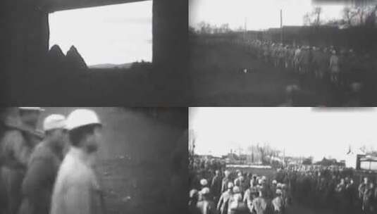 抗战时期八路军行军集合高清在线视频素材下载