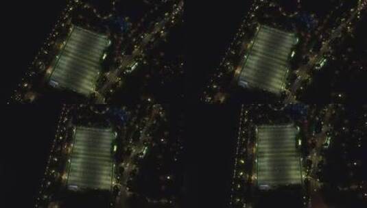 广州的足球场航拍高清在线视频素材下载
