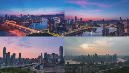 重庆城市风光延时4K高清在线视频素材下载