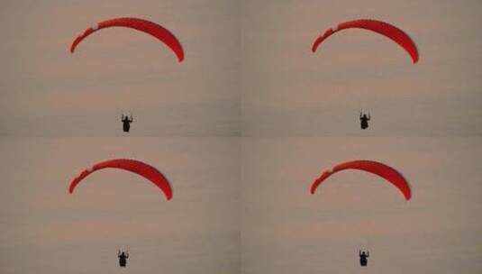 滑翔伞正在滑翔高清在线视频素材下载