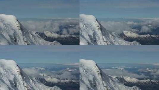 雪山山顶云景延时高清在线视频素材下载