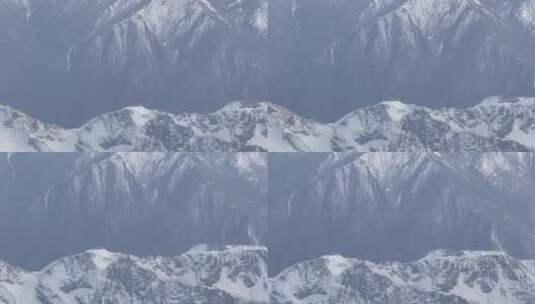 飞机上航拍 俯瞰雪山 藏区大气 原素材_1756高清在线视频素材下载