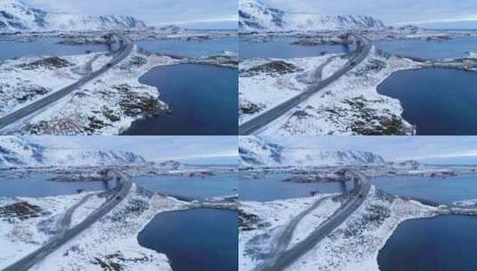 冰岛长桥建筑高清在线视频素材下载