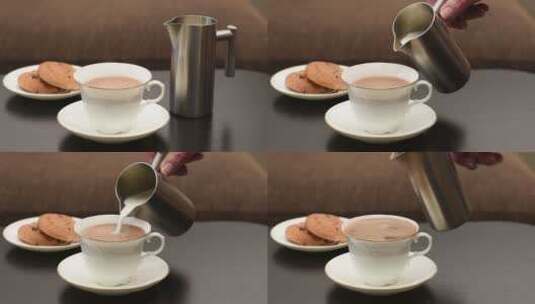 咖啡和饼干的视频高清在线视频素材下载