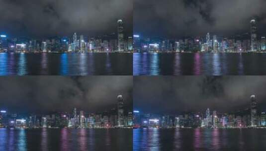 海滨城市的夜晚高清在线视频素材下载
