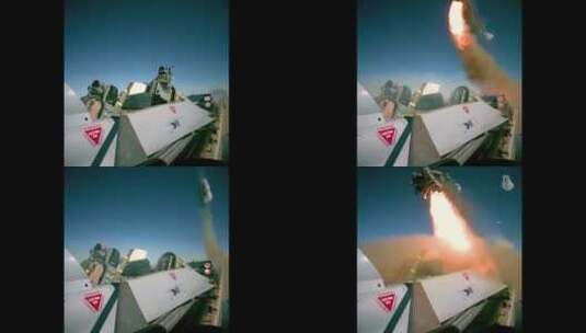 高速测试轨道测试弹射座椅和弹射机高清在线视频素材下载