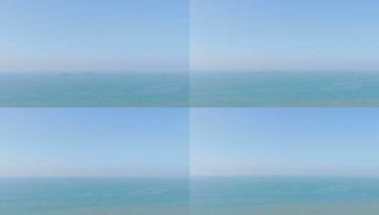 航拍一望无际蓝色海洋高清在线视频素材下载