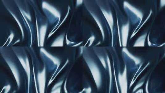 抽象蓝色流动布料背景3D渲染高清在线视频素材下载