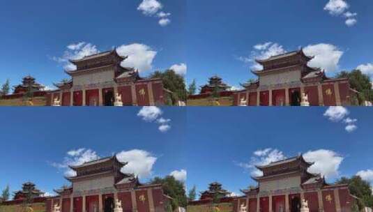 云南丽江大金塔藏传佛教寺院景点丽江地标高清在线视频素材下载