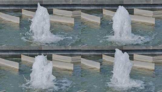 广场的喷泉高清在线视频素材下载