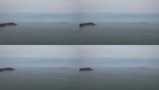山东蓬莱大海海边风光航拍高清在线视频素材下载