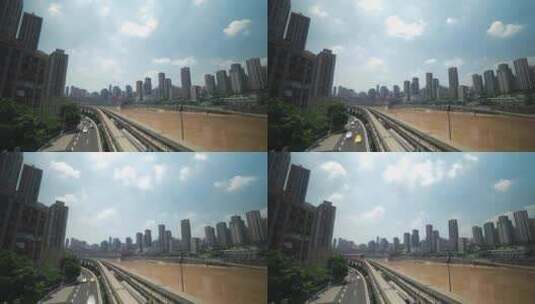重庆繁华发达的轨道交通延时高清在线视频素材下载
