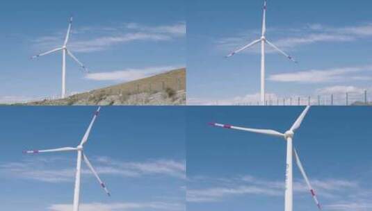 风力发电机 清洁能源 风车 国家电网 风能高清在线视频素材下载