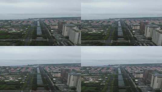 山东威海城市风光竖屏航拍高清在线视频素材下载