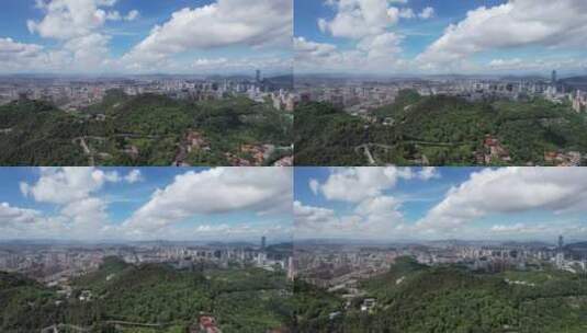 浙江台州城市风光天际线蓝天白云高楼建筑高清在线视频素材下载