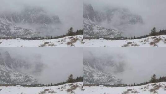 贺兰山金顶雪景视频延时1高清在线视频素材下载