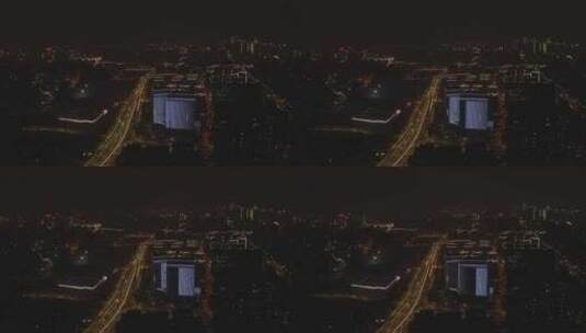 杭州复兴路夜景高清在线视频素材下载