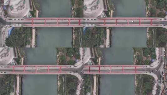 航拍中国贵州省遵义市仁怀茅台镇红军桥高清在线视频素材下载