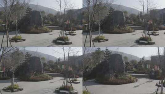 福建省龙岩市新罗区龙岩洞公园遗址航拍高清在线视频素材下载