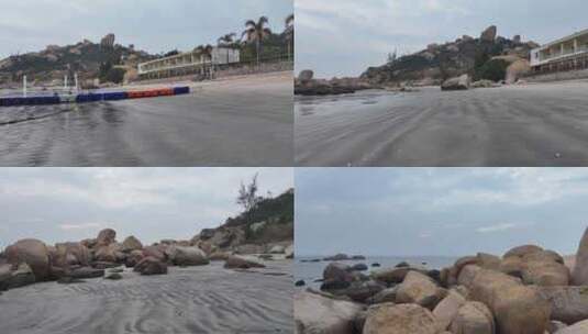 台山市浪琴湾海滩航拍高清在线视频素材下载
