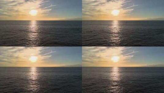 海面落日海面波光粼粼高清在线视频素材下载