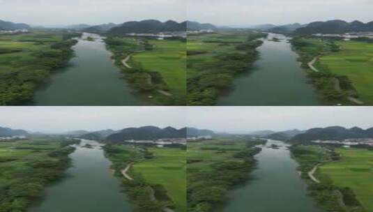 桂林遇龙河风景区航拍高清在线视频素材下载