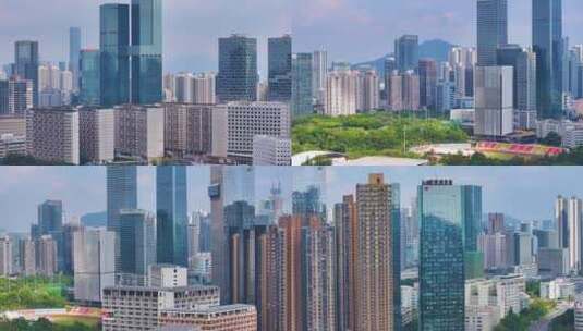 深圳市南山区航拍高楼大厦摩天大楼城市广东高清在线视频素材下载