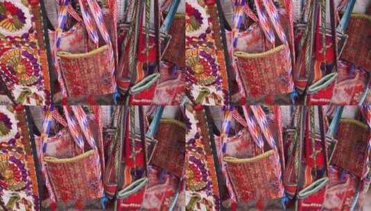 新疆喀什古城手工毯地毯毛毯高清在线视频素材下载